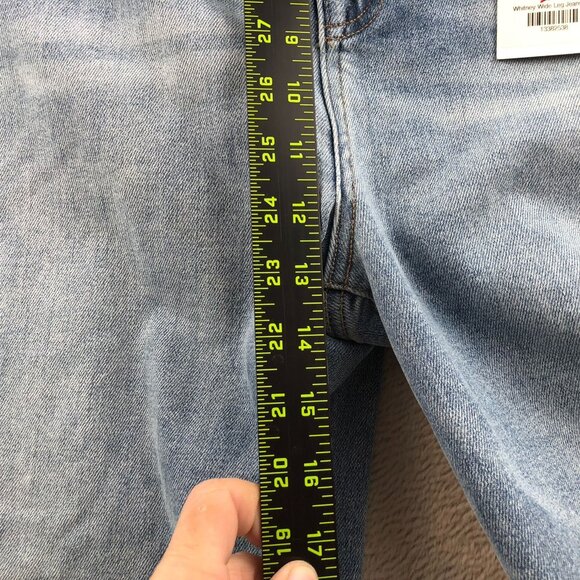 NWT Risen Women Whitney Jeans Size 3XL Light Wash Wide Leg Distressed Blue Denim - Picture 8 of 16